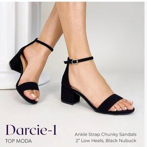Top Moda Darce Ankle Strap Heel Sandal - size 9